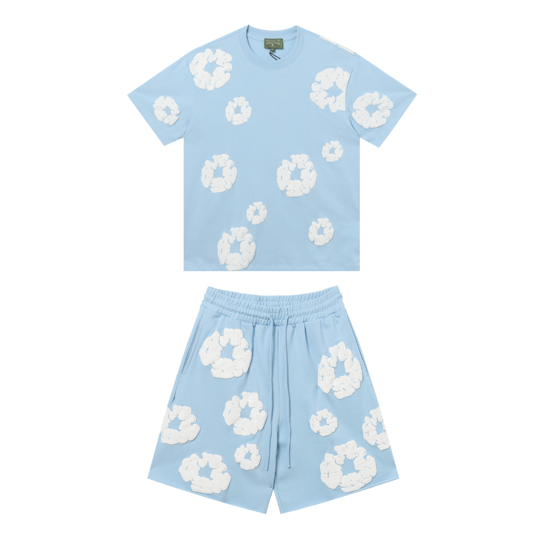 Denim Trs Sky Blue Short set