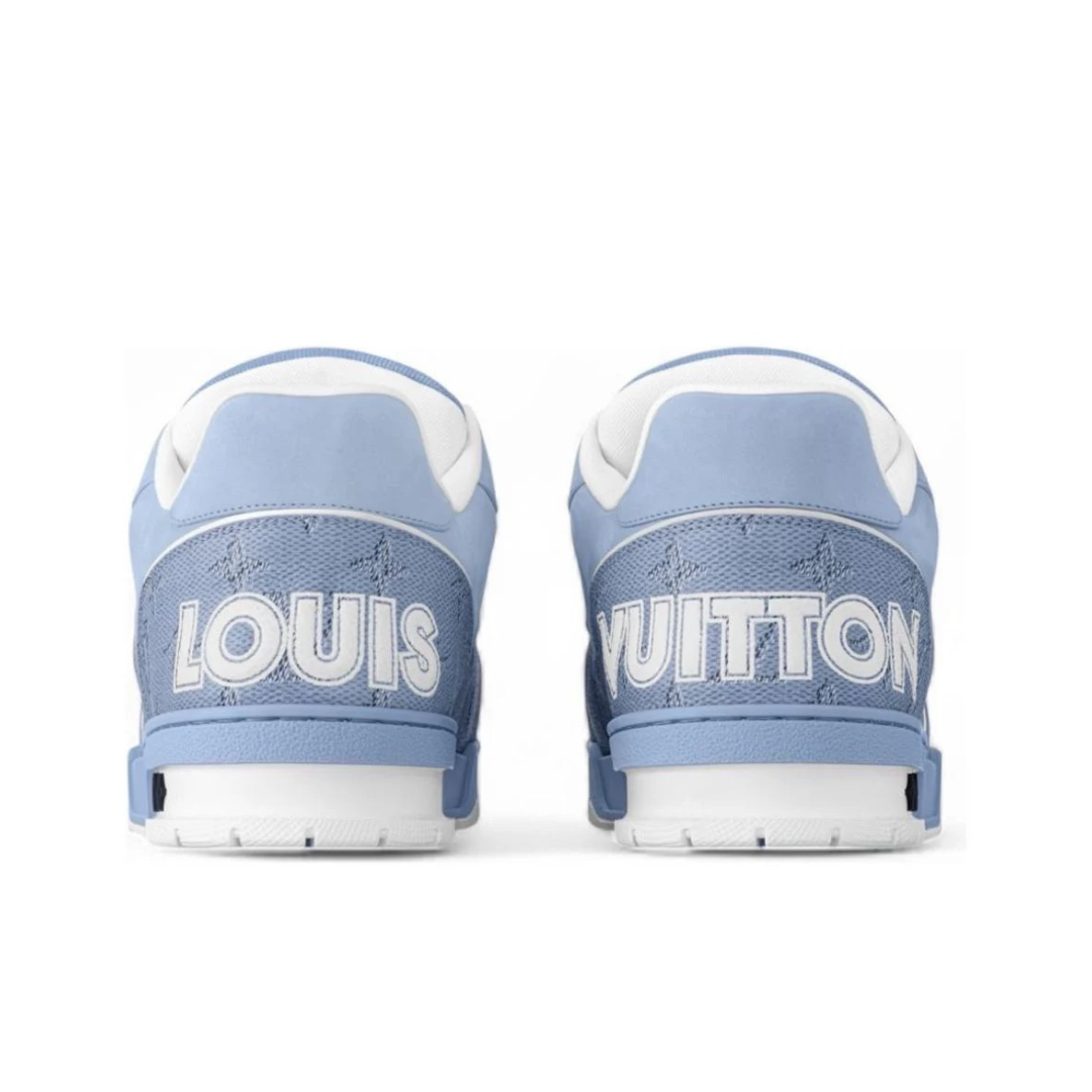 Monogram Blue White Trainer