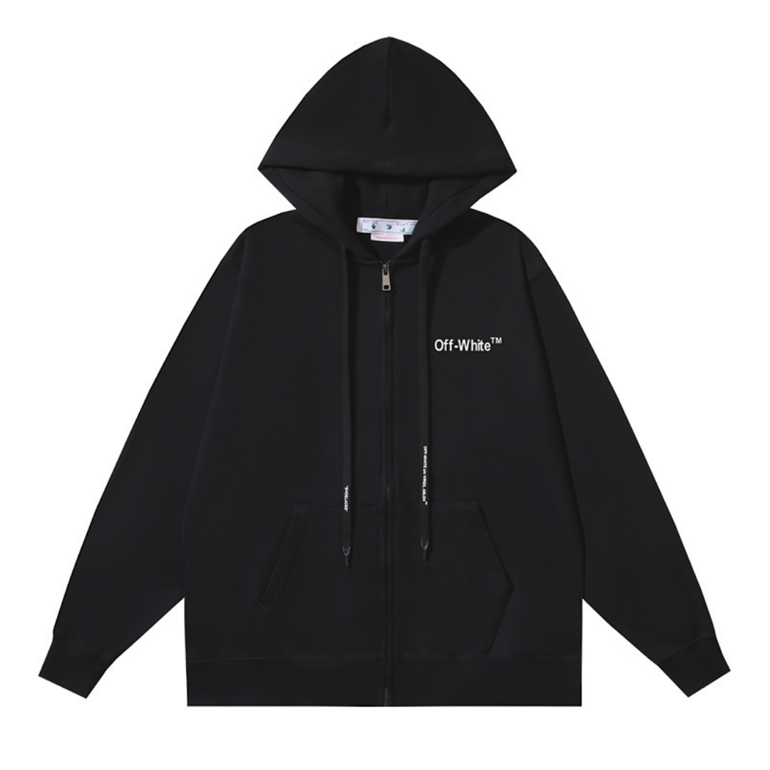 Off-W Monogram Zip Hoodie