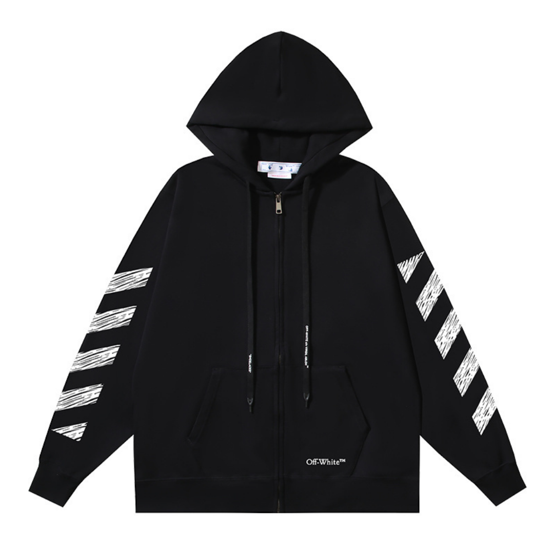 Off-W Monogram Zip Hoodie