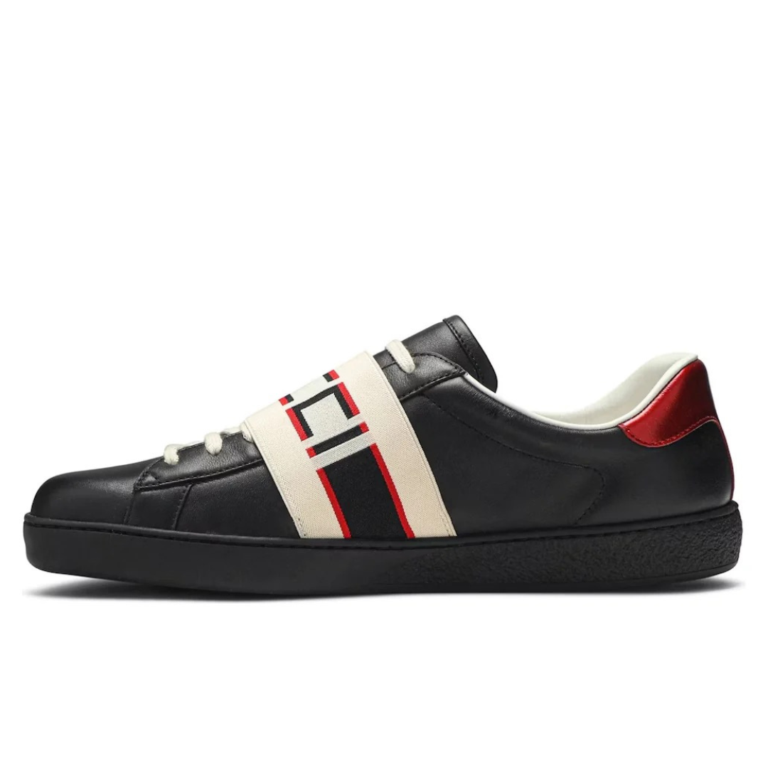 Stripe Leather Black
