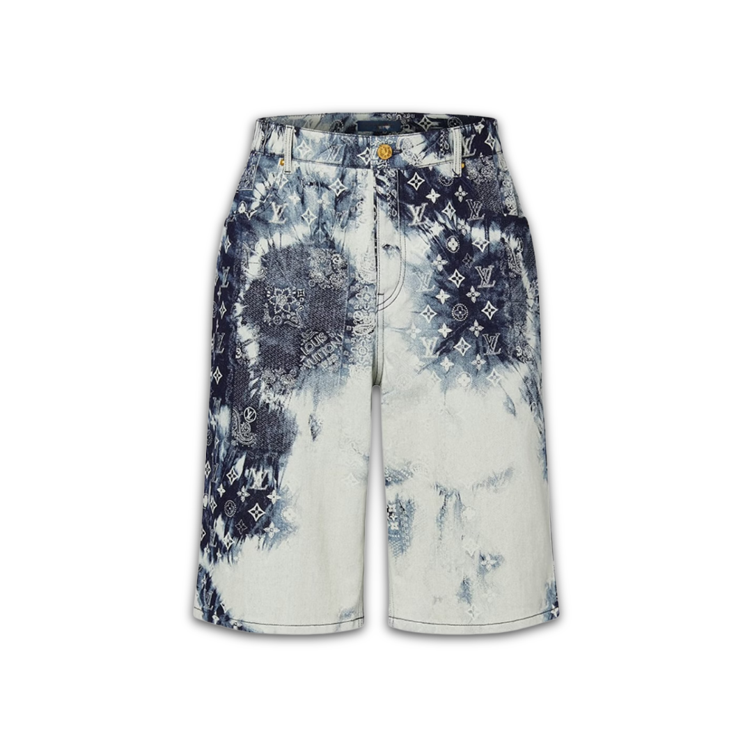 Monogram Bandana Denim Shorts