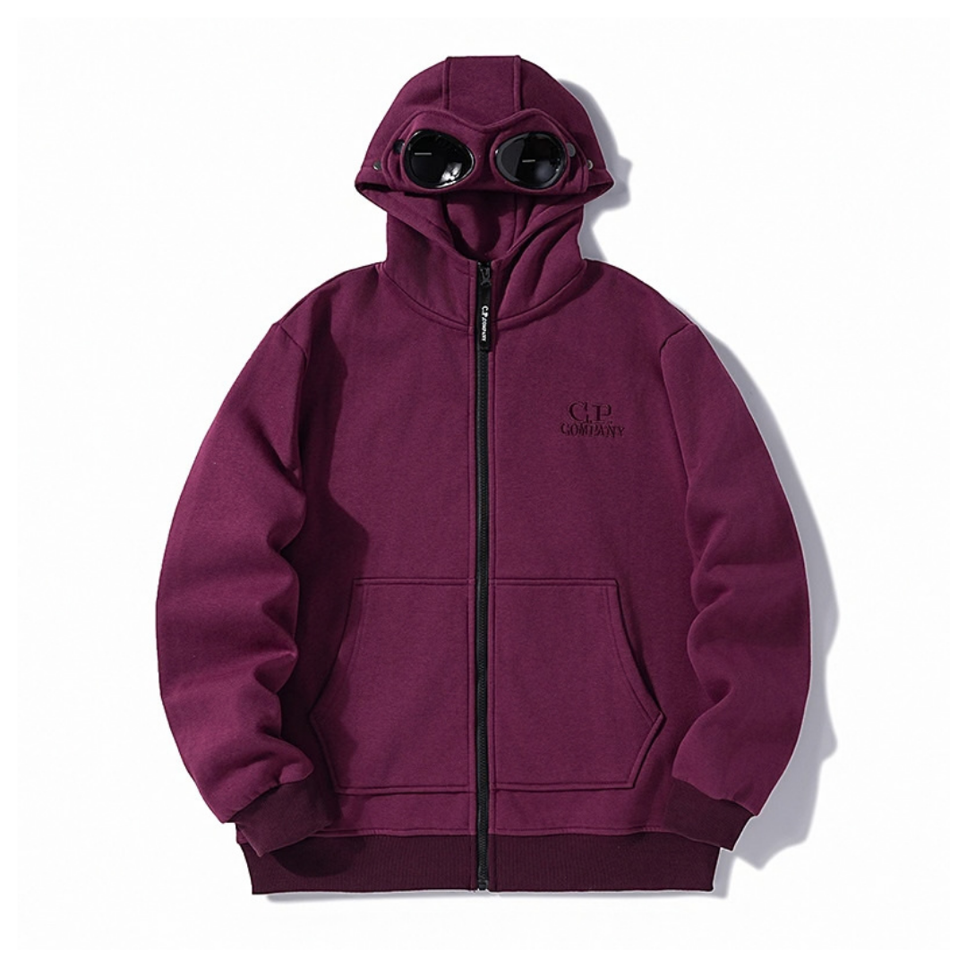 C.P Zip Logo Hoodie