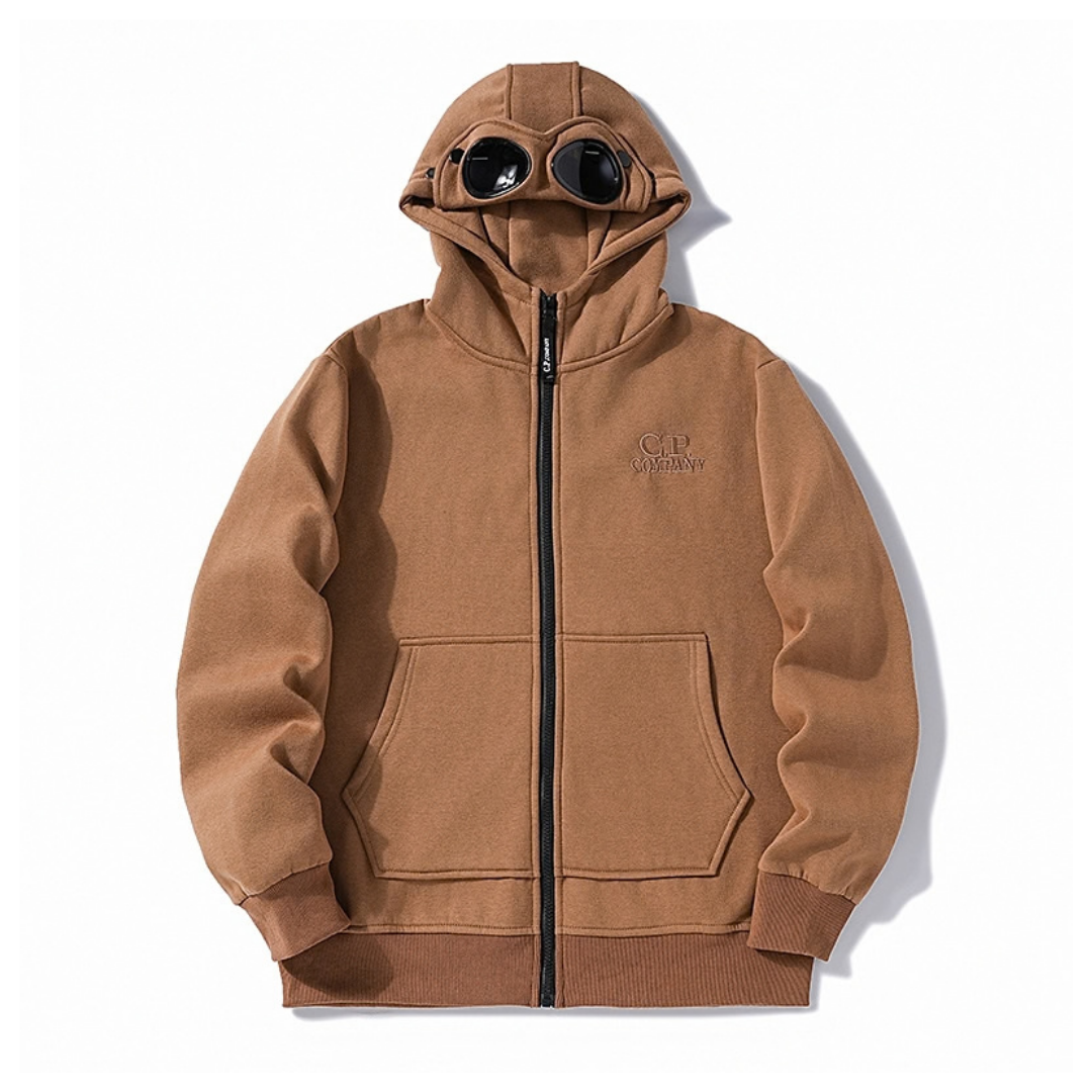 C.P Zip Logo Hoodie