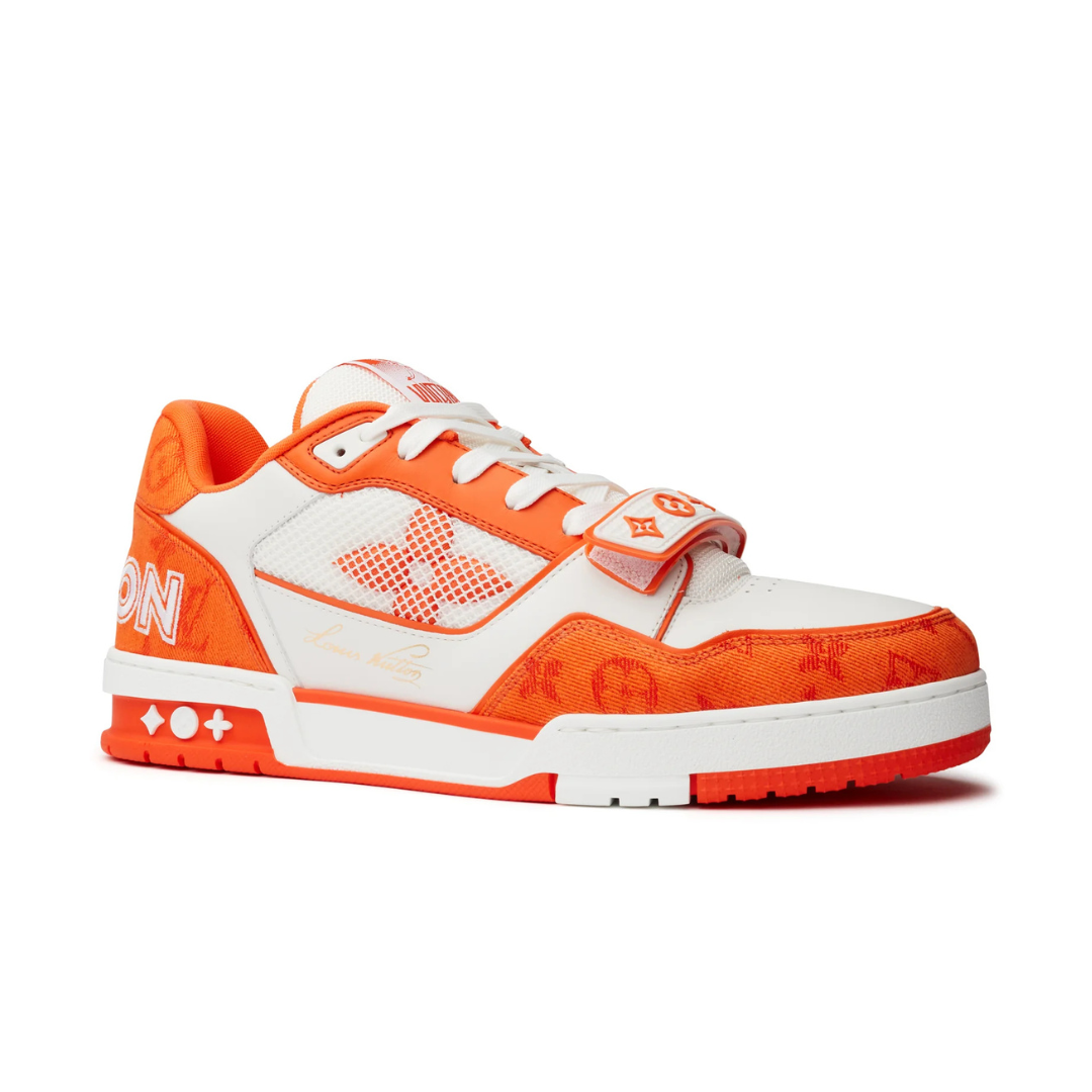 LV Monogram Orange Denim Trainer