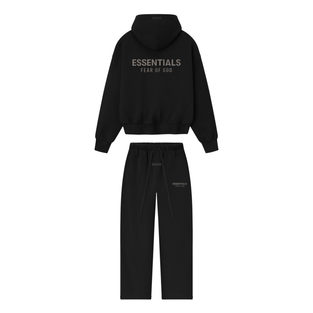 Essentials Black Tracksuit