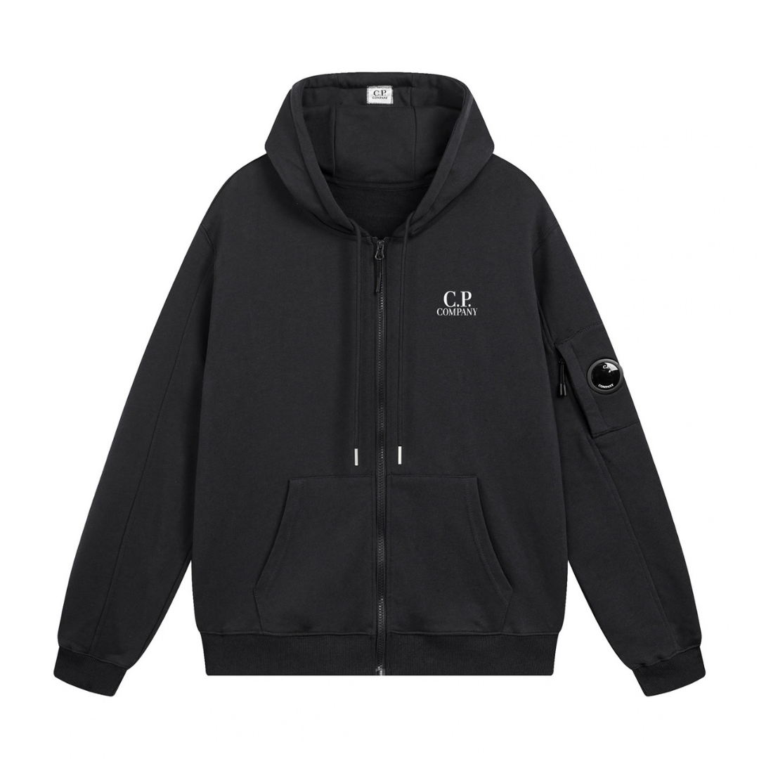 C.P Zip Logo Hoodie