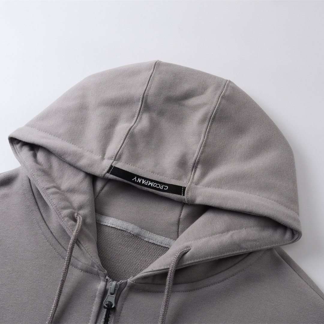C.P Zip Logo Hoodie