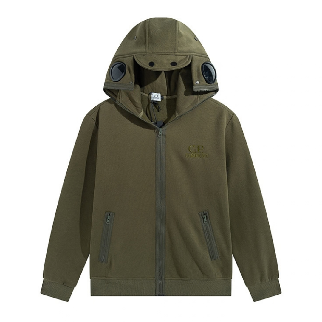C.P Zip Monogram Hoodie