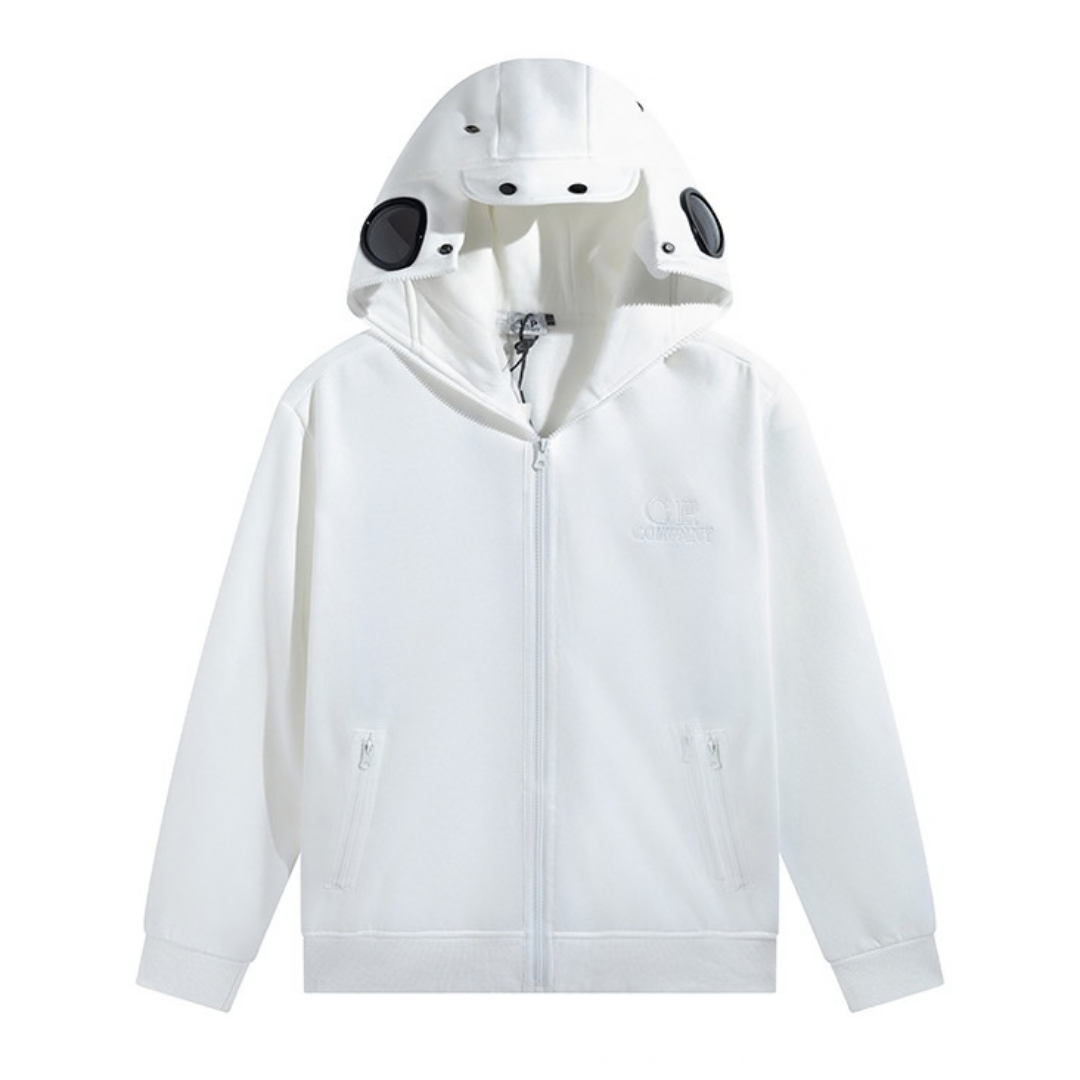 C.P Zip Monogram Hoodie