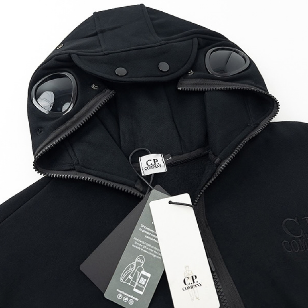 C.P Zip Monogram Hoodie