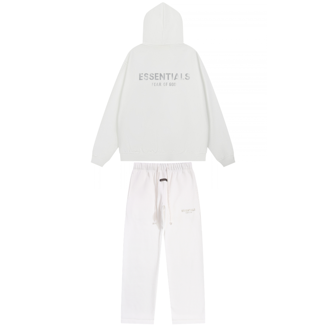 Essentials Relaxed White Tracksuit