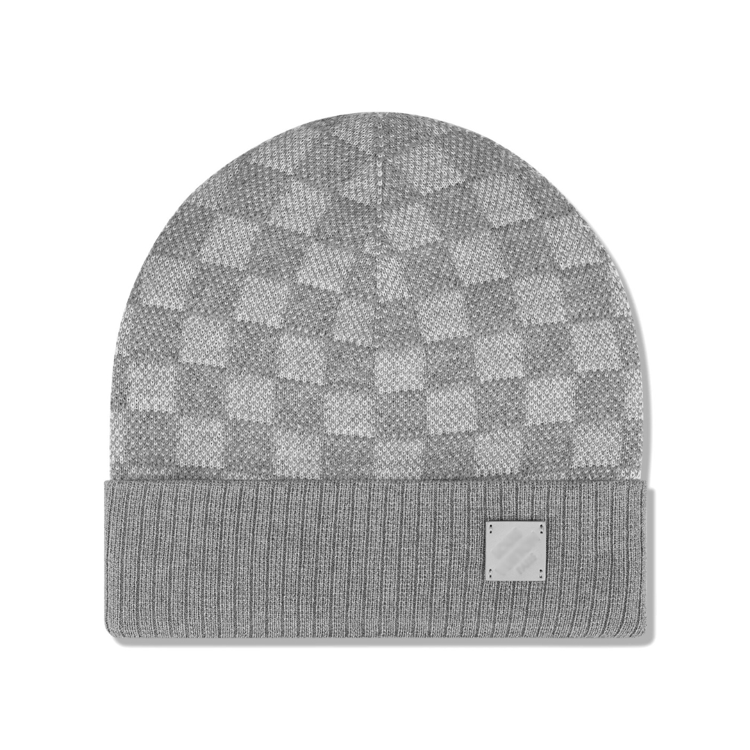 LV Grey Scarf & Beanie