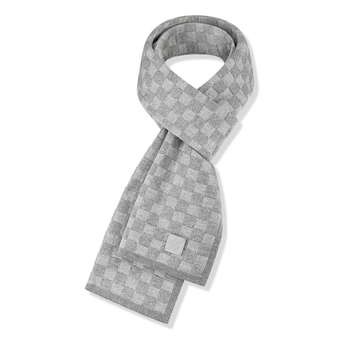 LV Grey Scarf & Beanie
