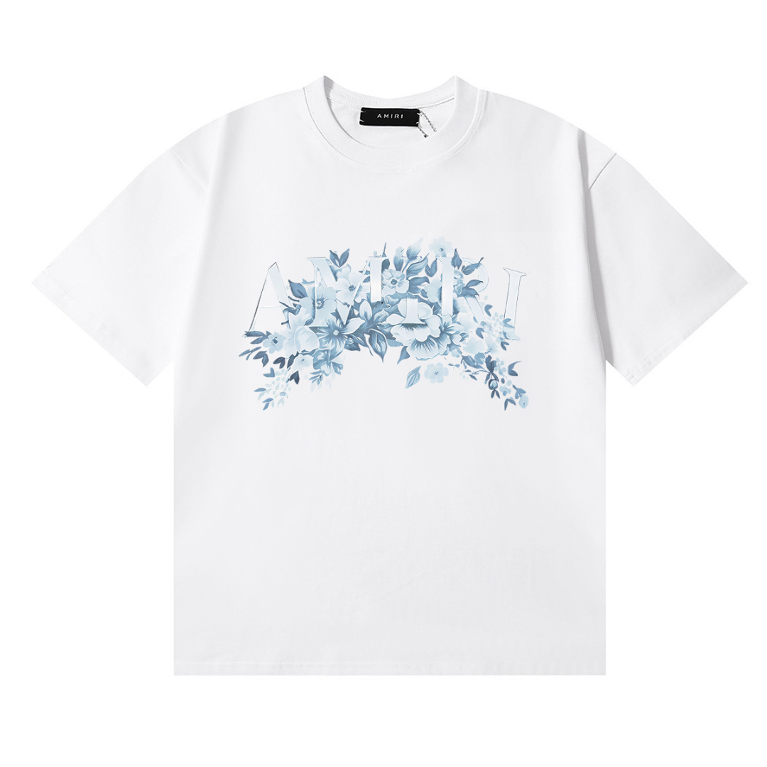 Amr Monochrome Flowers T-shirt