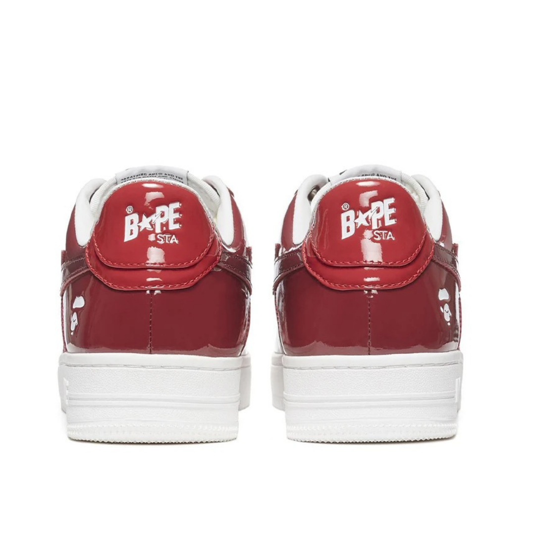 Bape Bapesta Burgundy Red Orange
