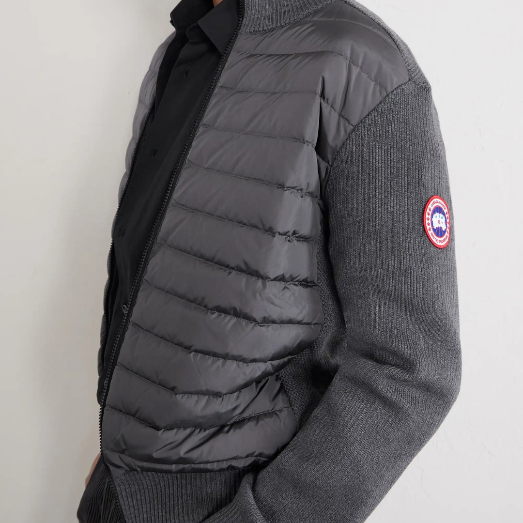 Goose Padded Zip-up Cardigan