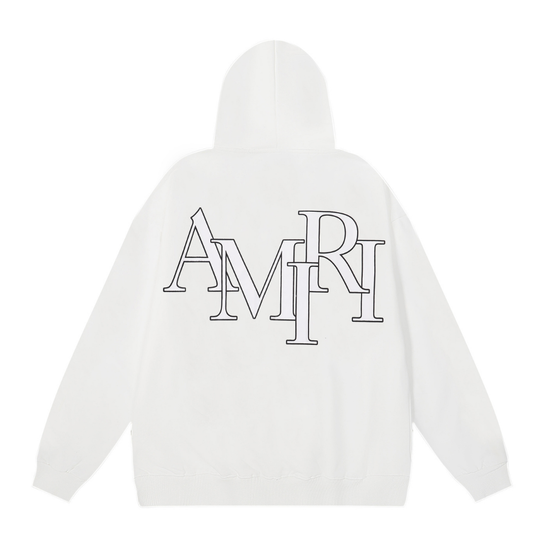 Amr Staggered Monochromatic Hoodie