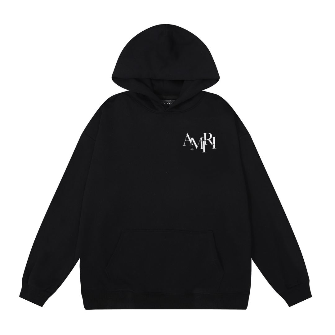 Amr Staggered Monochromatic Hoodie
