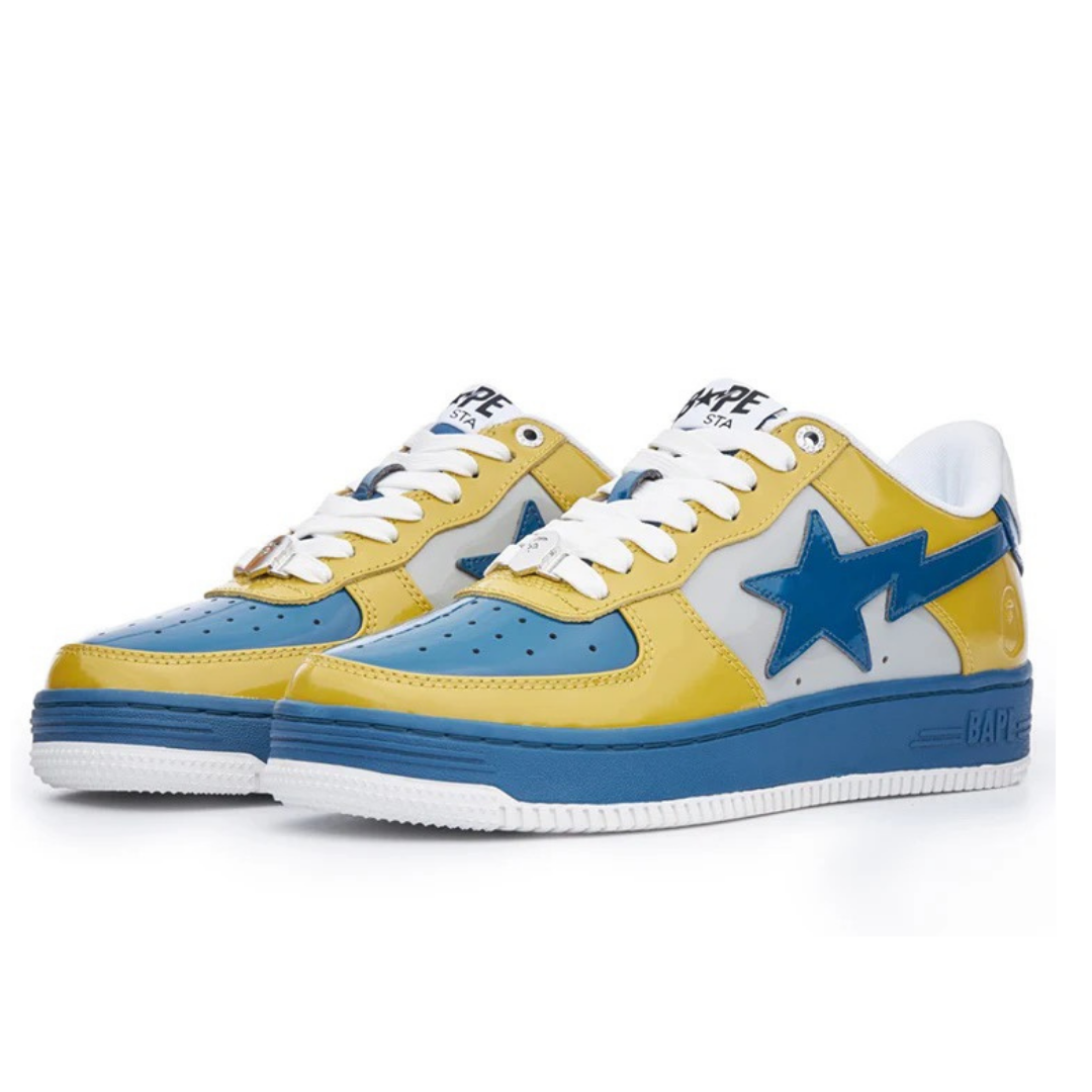 Bape Bapesta Yellow Blue White