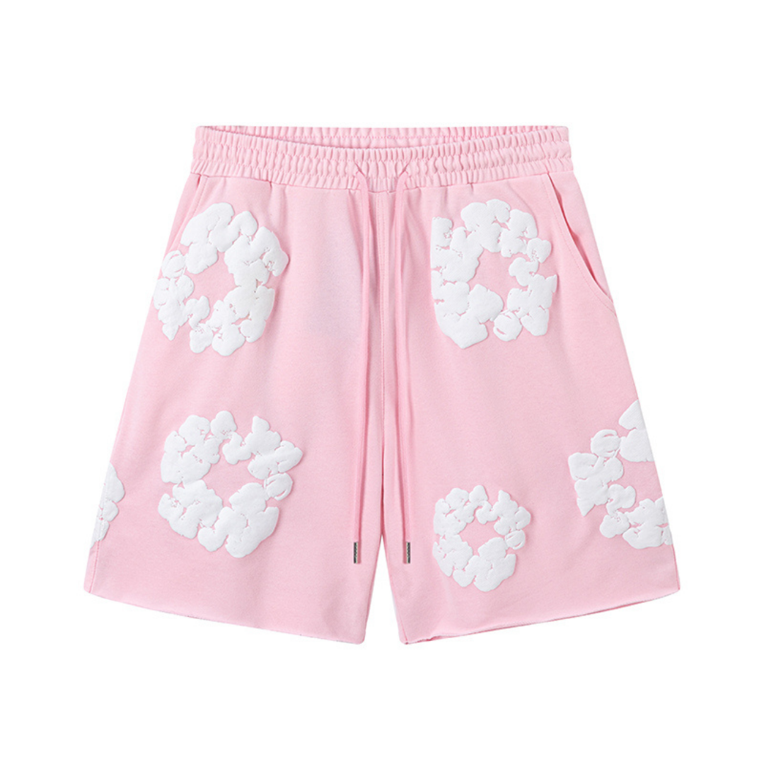 Denim Trs Pink Short set
