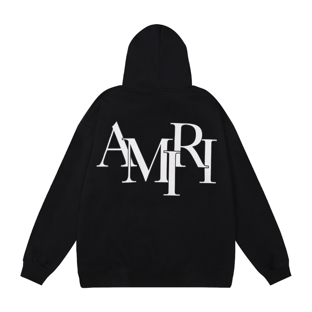 Amr Staggered Monochromatic Hoodie