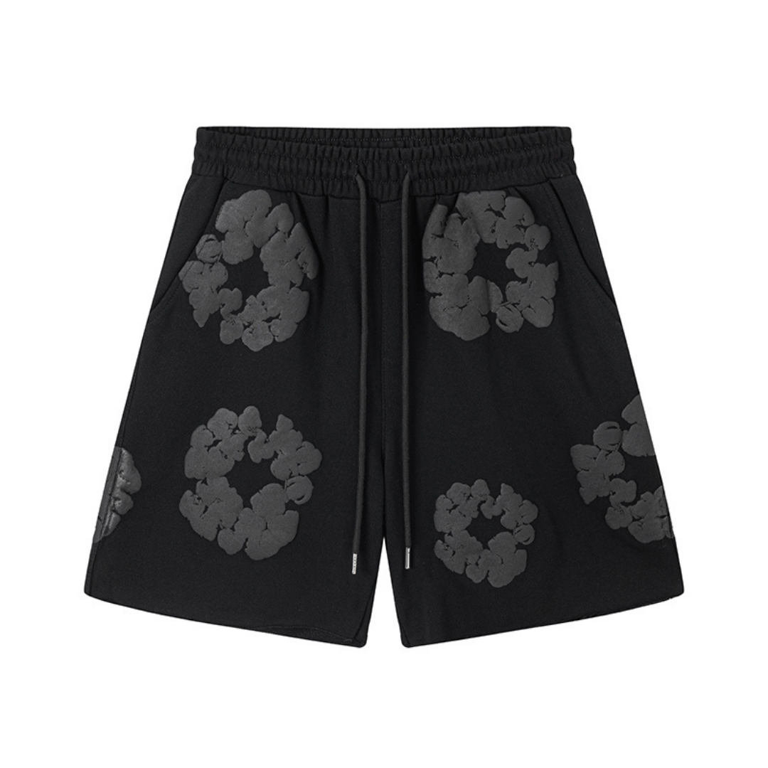 Denim Trs Black Grey Short set