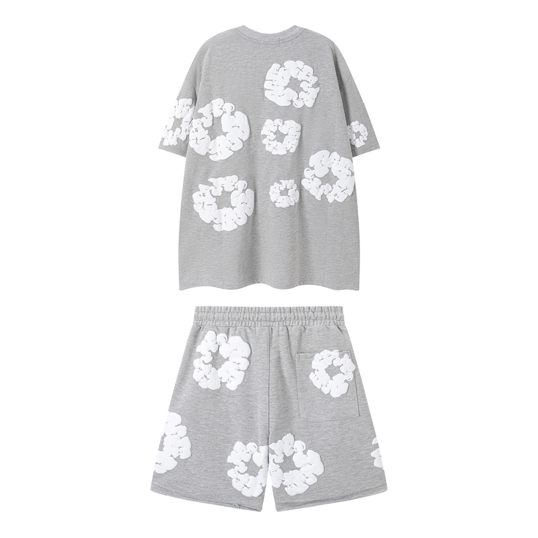 Denim Trs Grey Short set