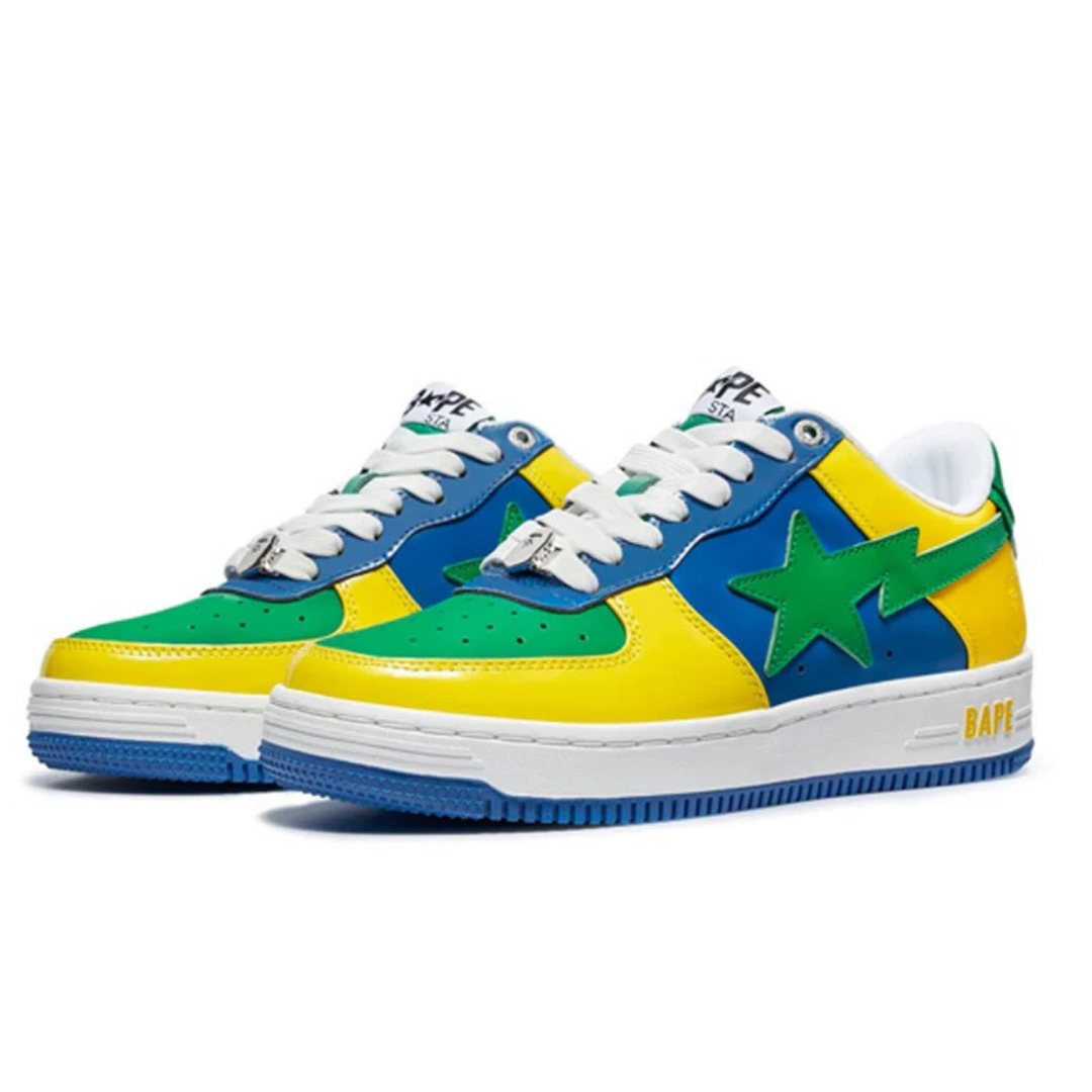 Bape Bapesta Yellow Blue