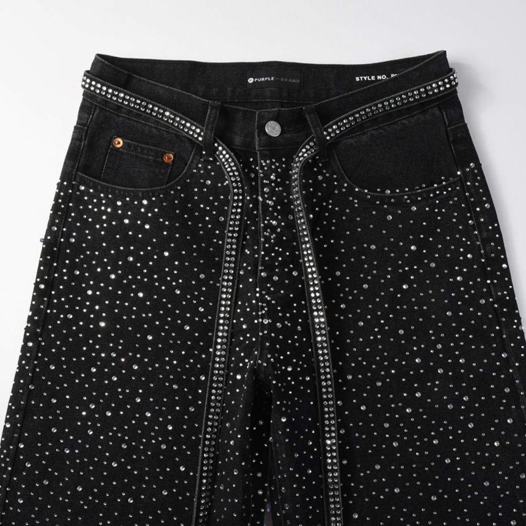 Purple Black Diamonds Jeans