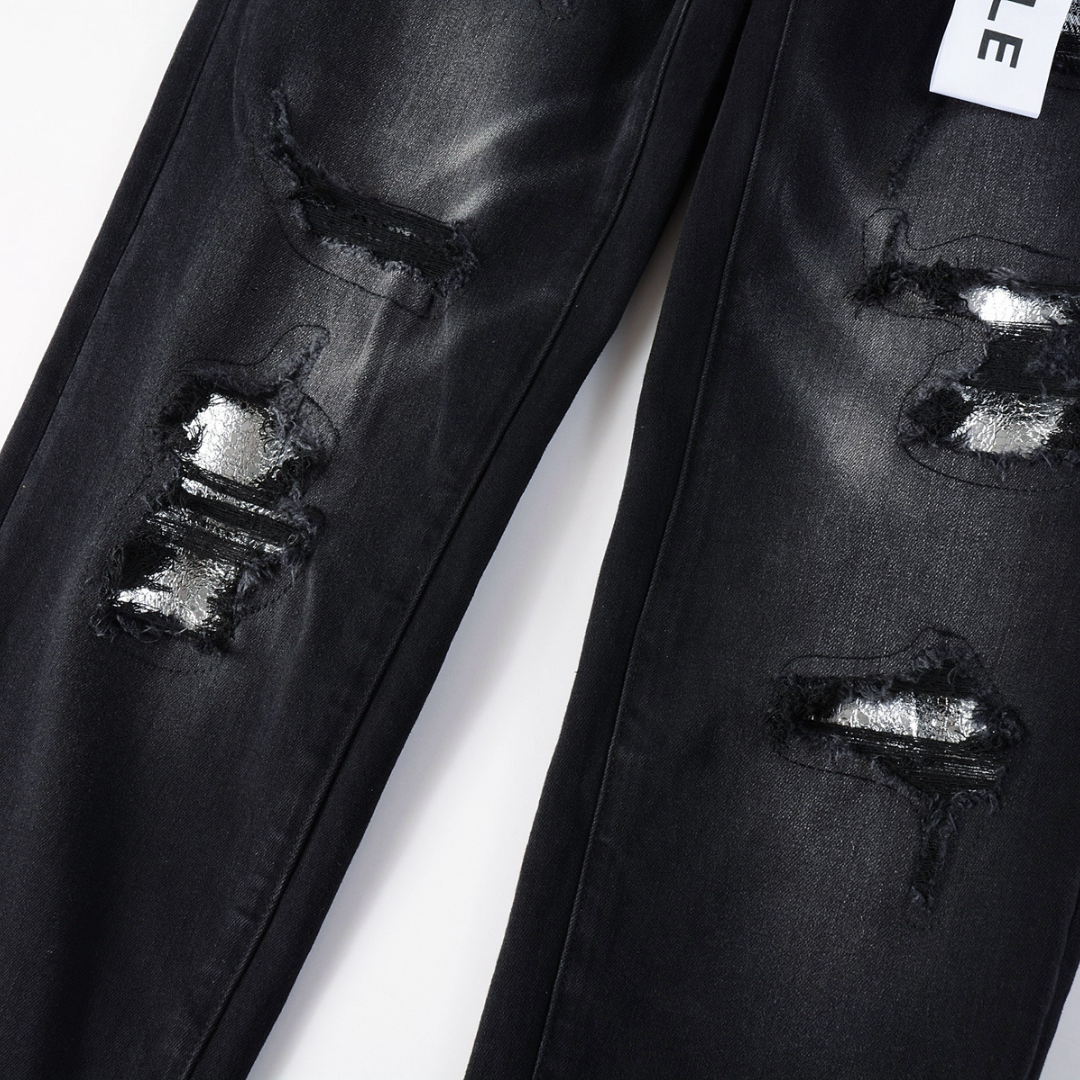 Purple Gradient Black Jeans