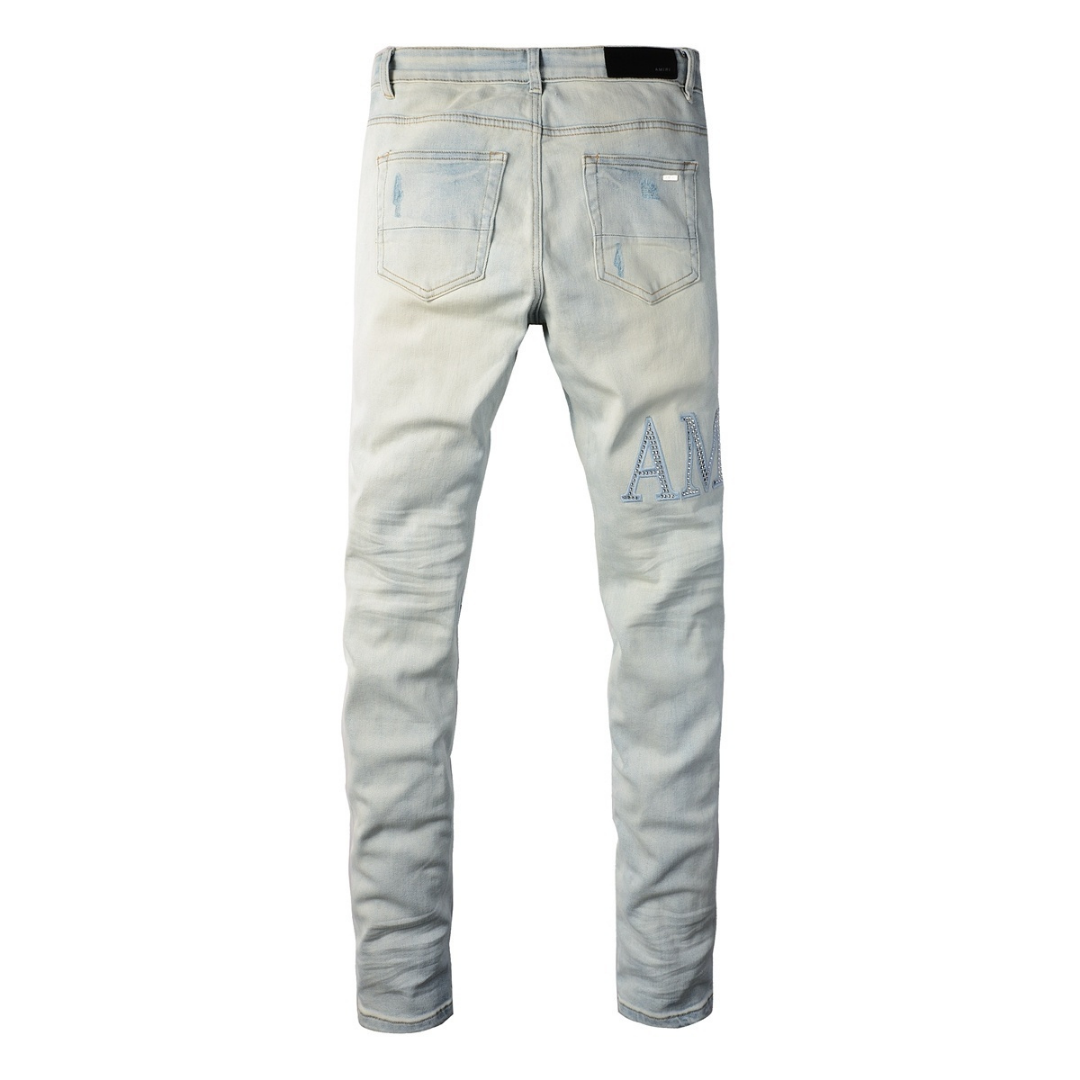Amr Diamonds Light Blue Jeans