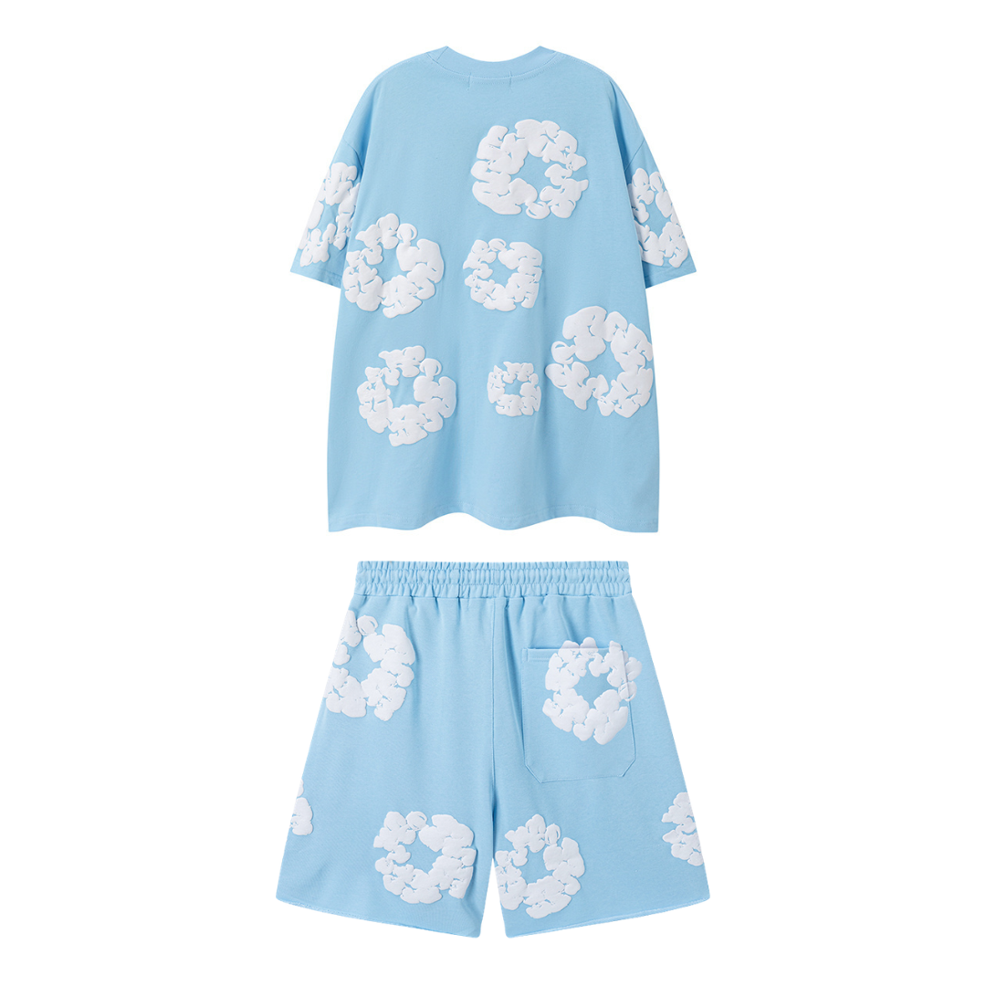 Denim Trs Sky Blue Short set