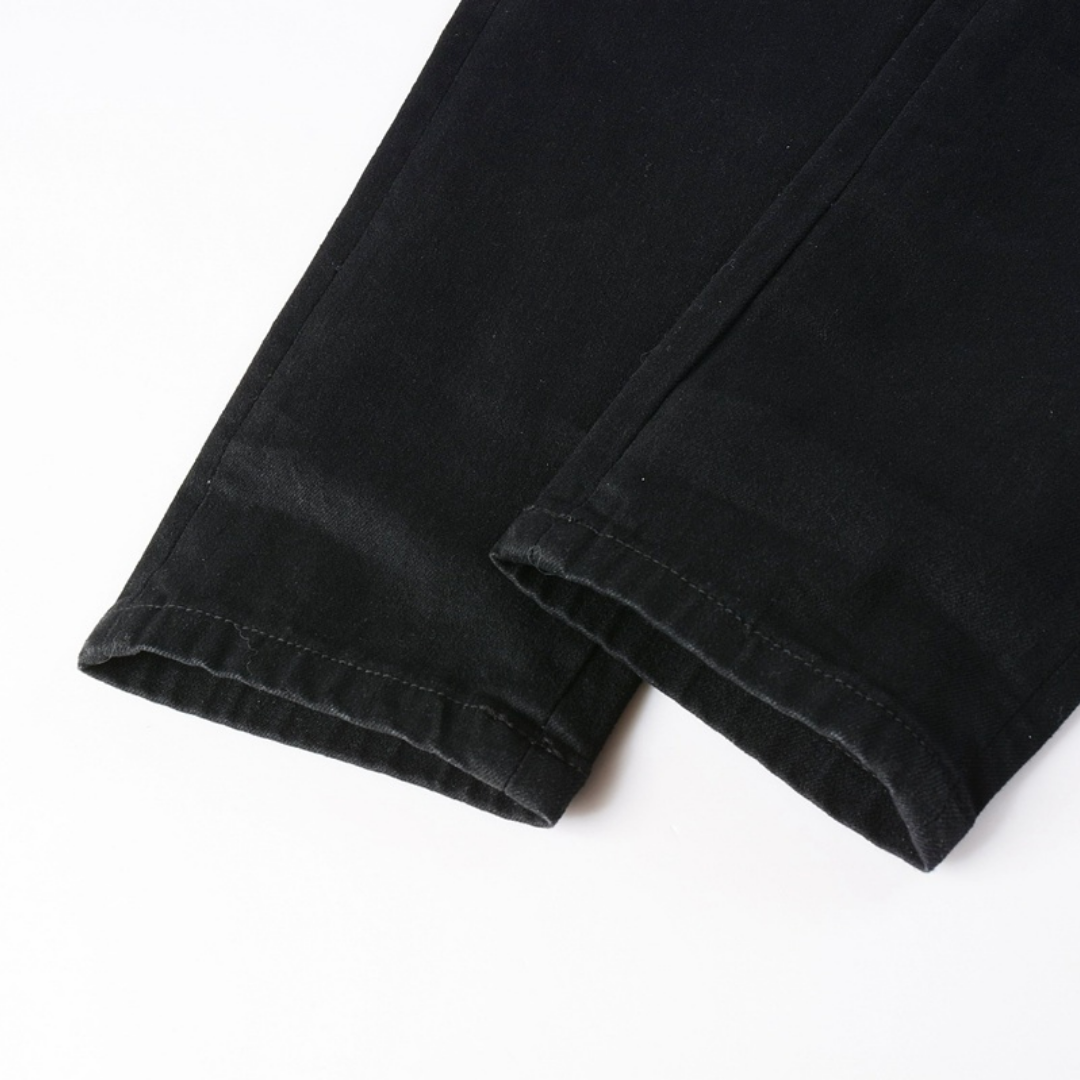 Amr Ripped White Logo Jeans