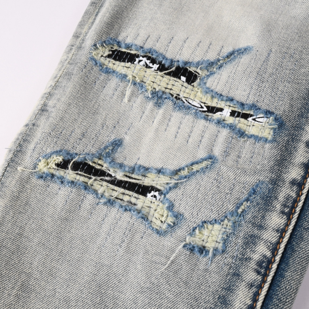 Amr Grey Distressed Jeans
