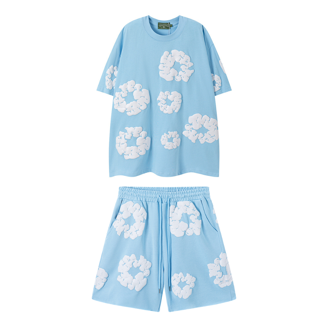 Denim Trs Sky Blue Short set