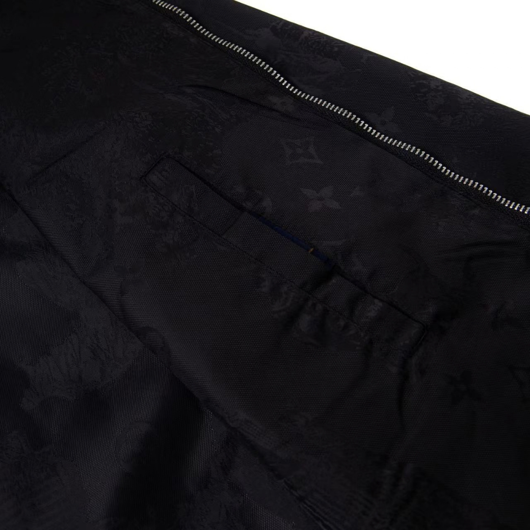 Monogram Black Windbreaker