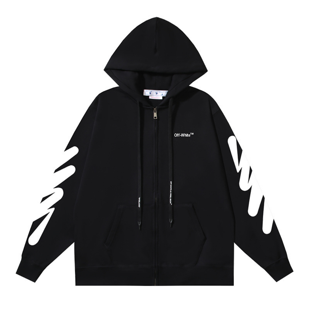 Off-W Monogram Zip Hoodie