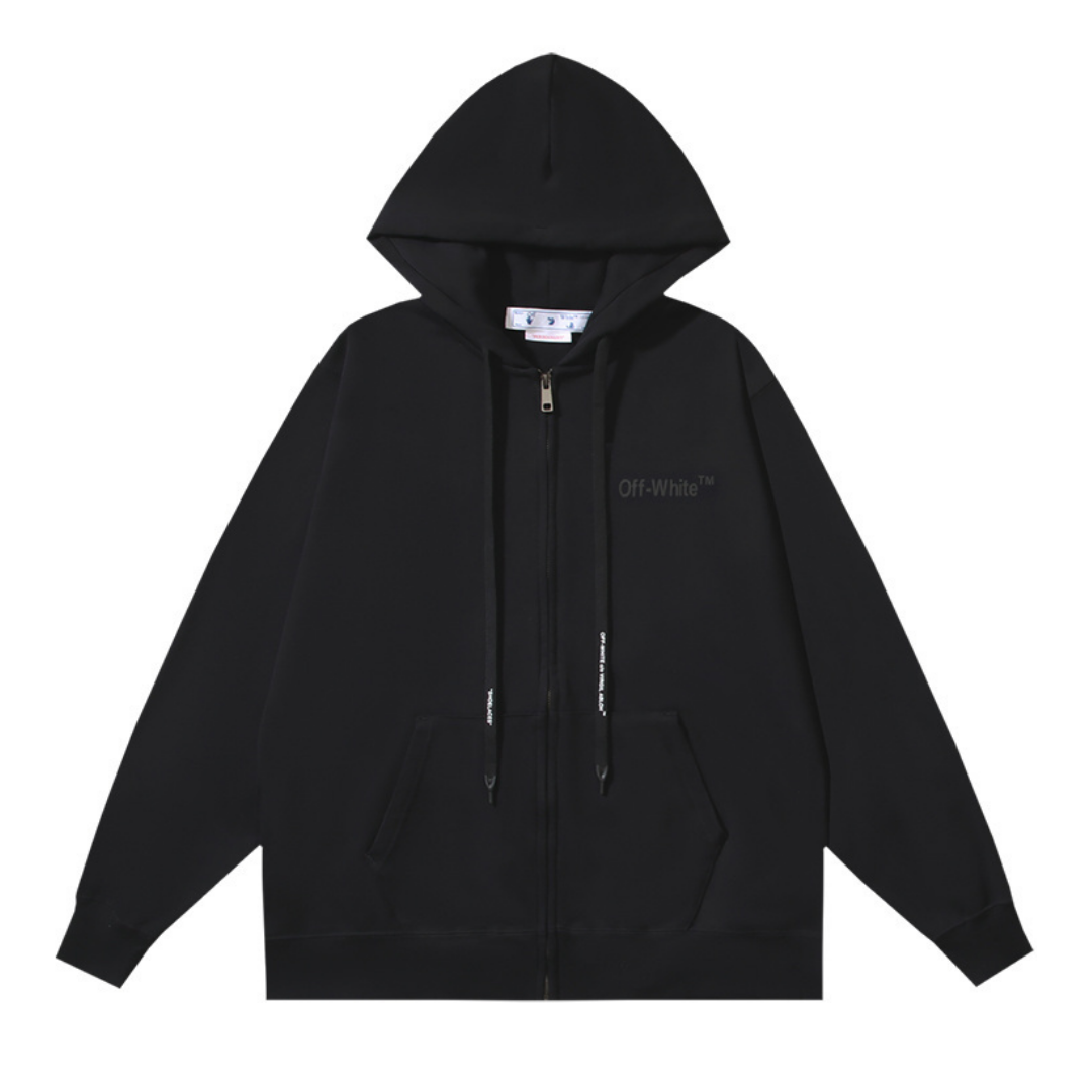 Off-W Monogram Zip Hoodie
