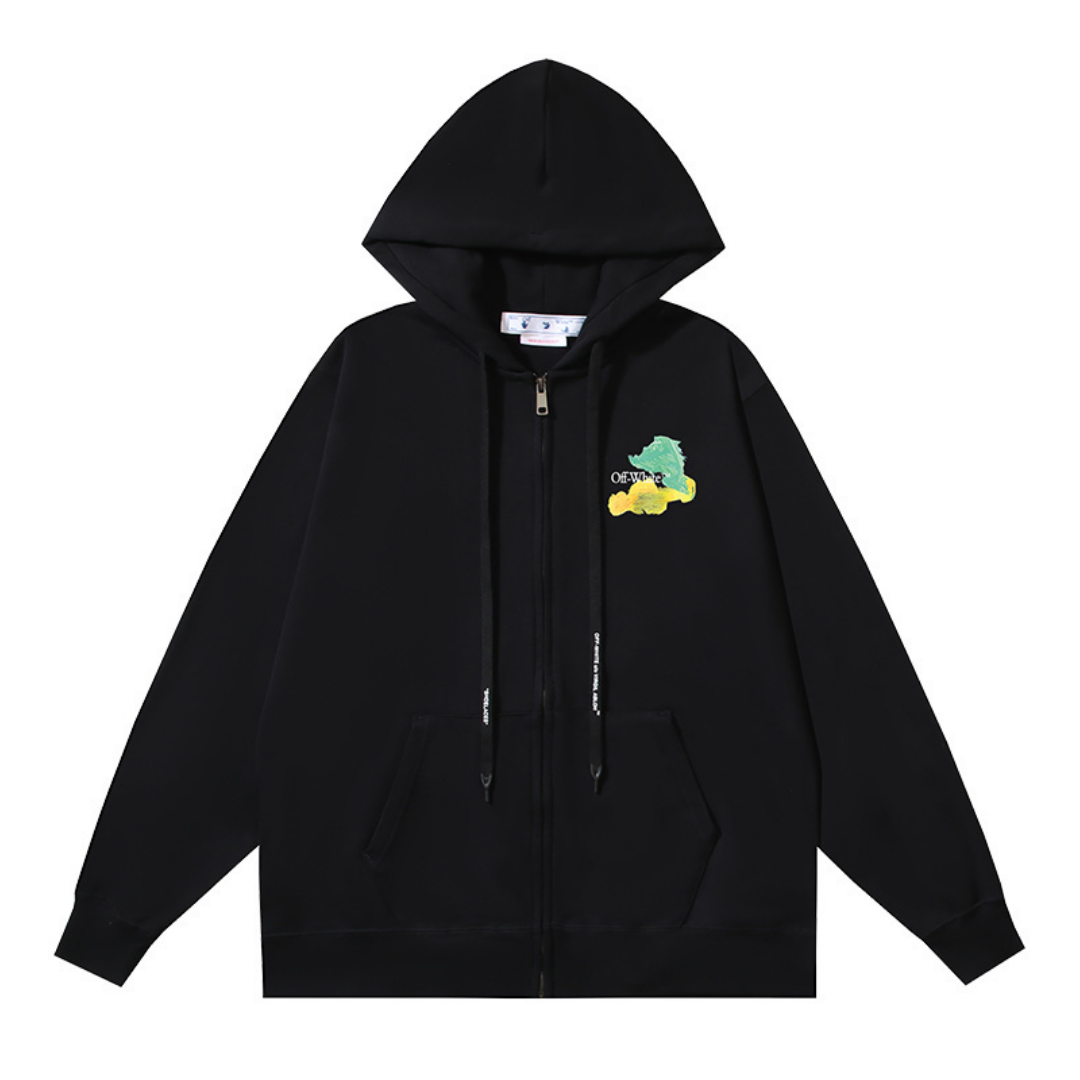 Off-W Monogram Zip Hoodie