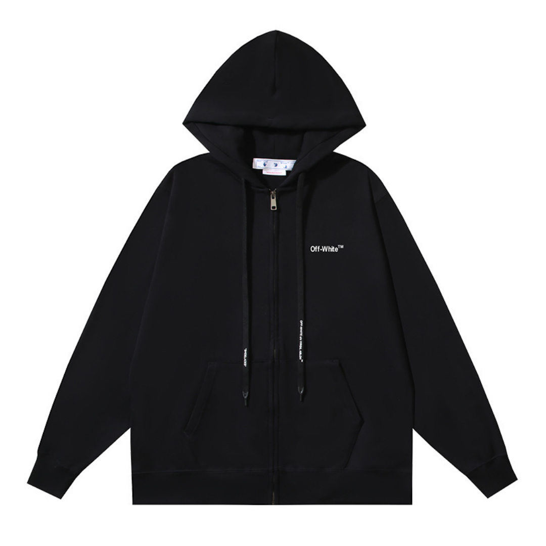 Off-W Monogram Zip Hoodie