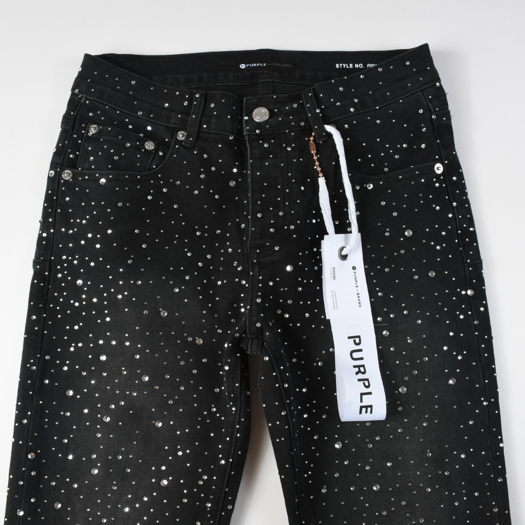 Purple Diamonds Black Jeans