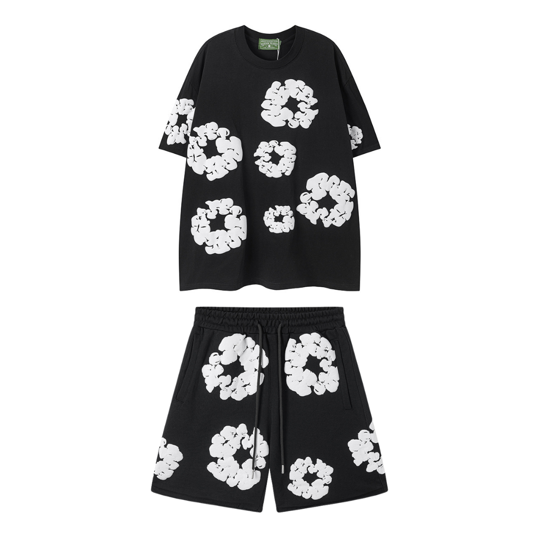 Denim Trs Black Short set
