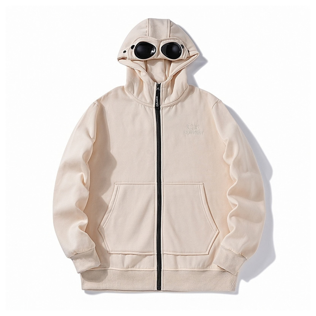 C.P Zip Logo Hoodie