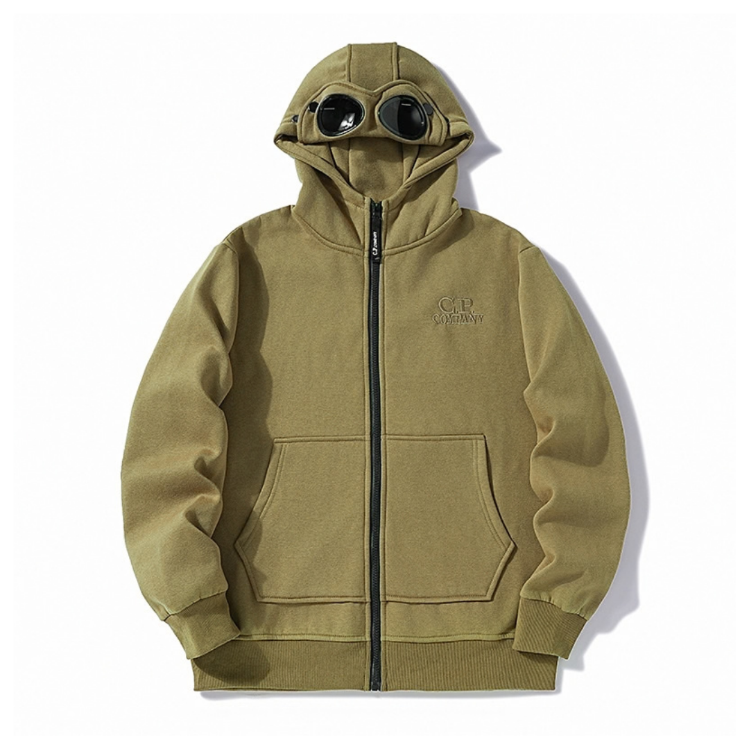 C.P Zip Logo Hoodie