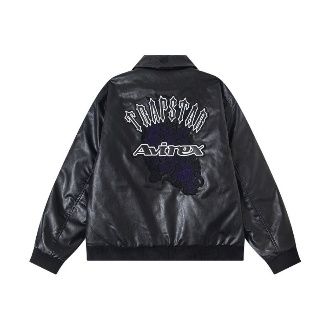 Decoded Bomber Leather Jacket