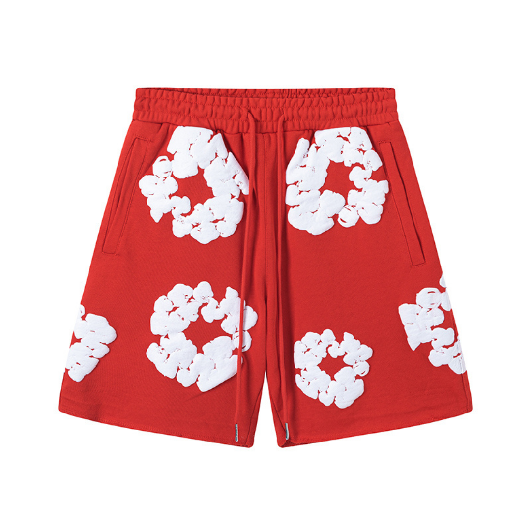 Denim Trs Red Short set