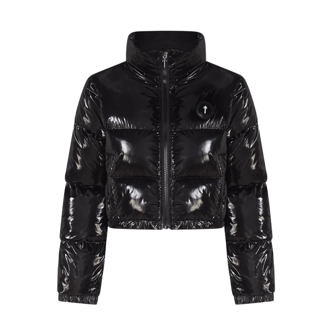 Women Decoded Shiny Black Jacket