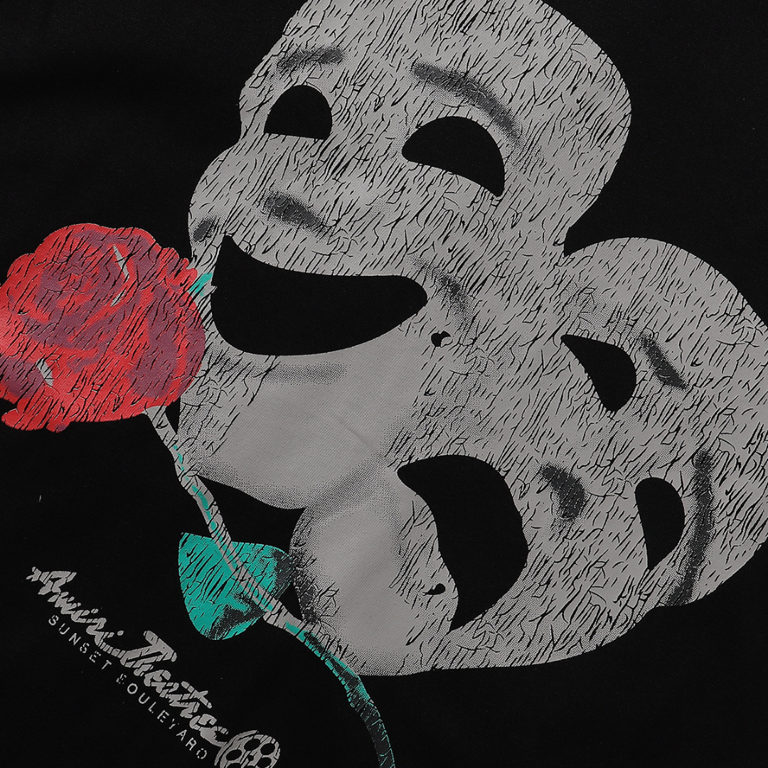 Amr Monochrome Flowers T-shirt