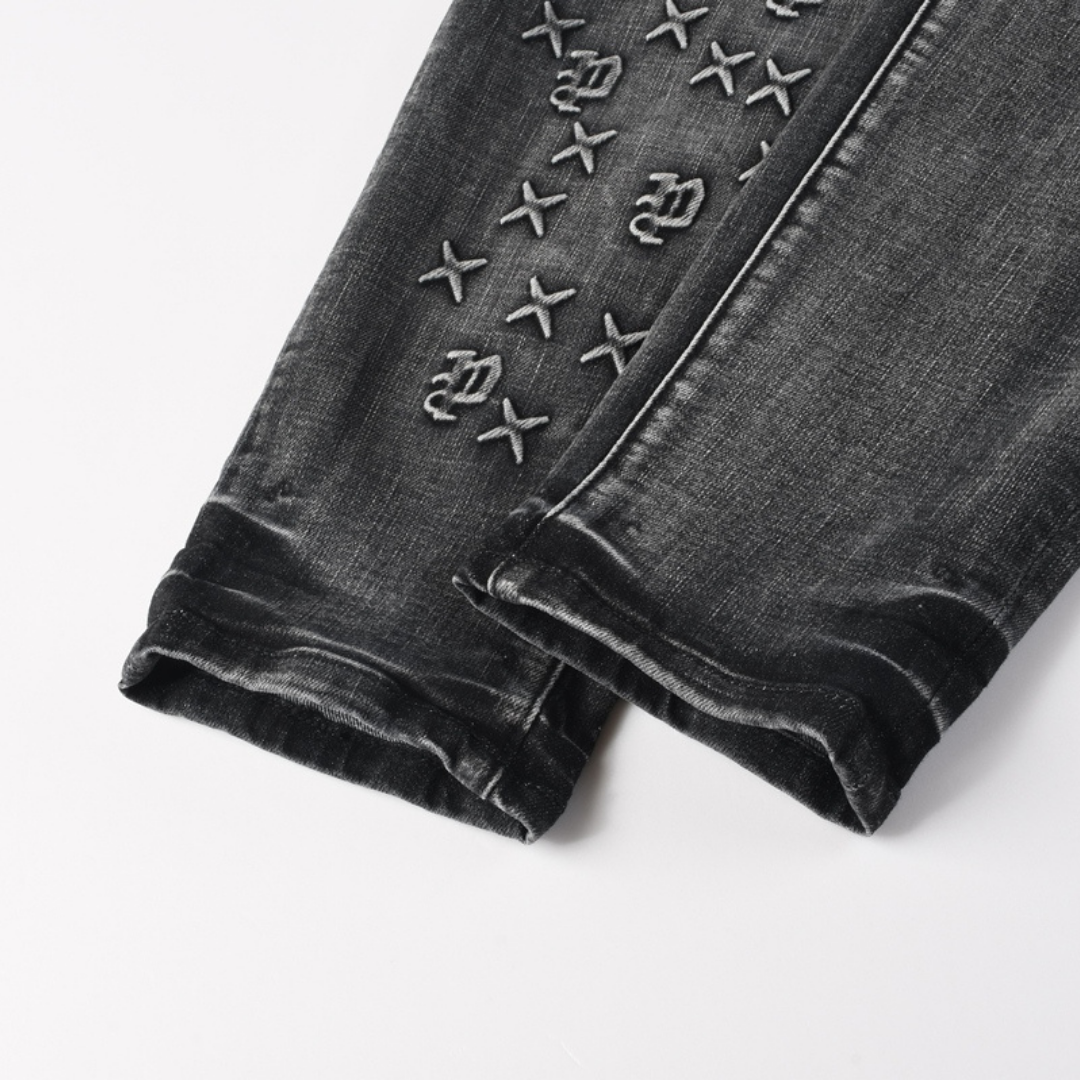 Purple Gradient Black Jeans